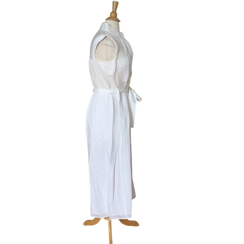 Vince White Rolled Sleeve Striped Midi Shirtdress XS - Picture 2 of 11
